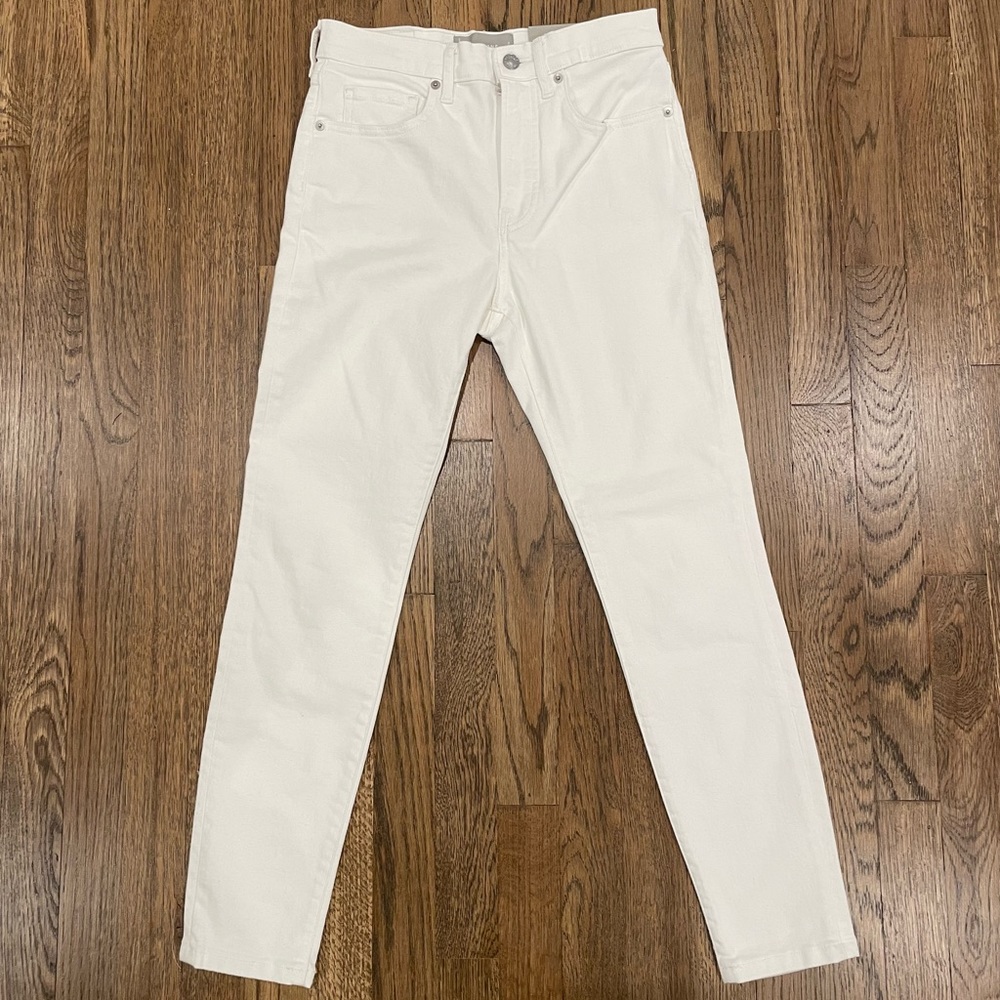 Everlane The High Rise Skinny Denim Jean White 26 Ankle NWT